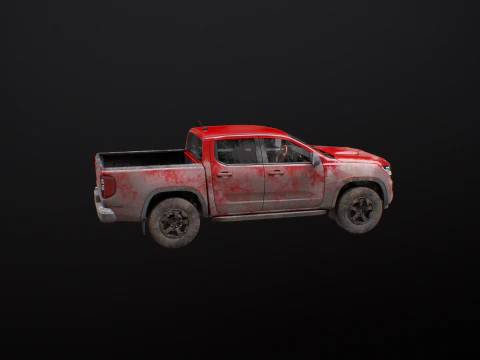 Pickup moderno generico Sporco e fango Modello 3D