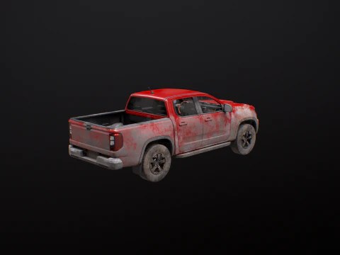 Pickup moderno generico Sporco e fango Modello 3D