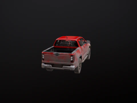 Pickup moderno generico Sporco e fango Modello 3D