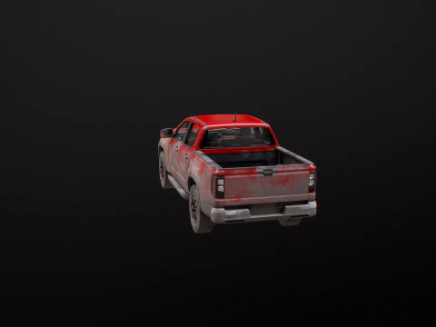 Pickup moderno generico Sporco e fango Modello 3D