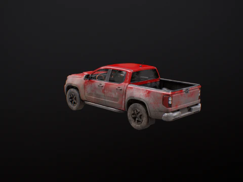 Pickup moderno generico Sporco e fango Modello 3D