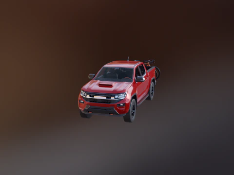 Portabici moderno generico per pick-up e gancio di traino per bici da strada e ghiaia Modello 3D