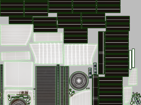 Semirimorchio generico con cabina letto e rimorchio refrigerato americano - arrugginito Modello 3D