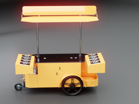 Mobile Food Cart 3D Model