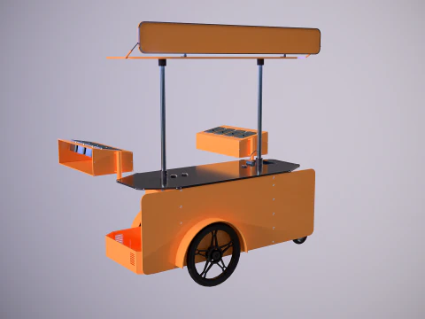 Carrello portavivande mobile Modello 3D