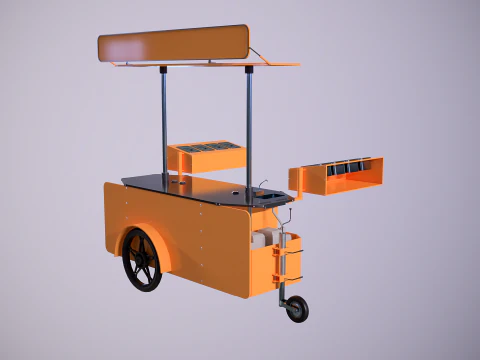 Carrello portavivande mobile Modello 3D