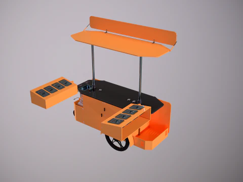 Carrello portavivande mobile Modello 3D