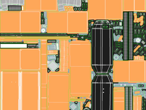 Carrello portavivande mobile Modello 3D