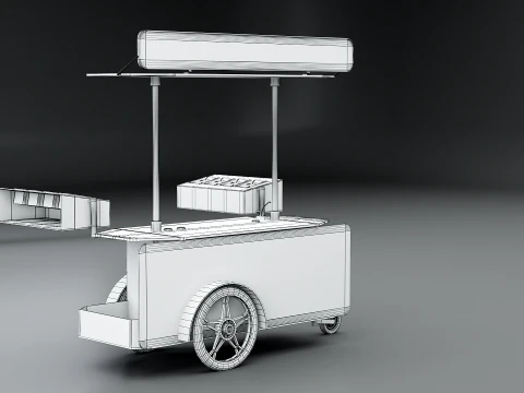 Carrello portavivande mobile Modello 3D