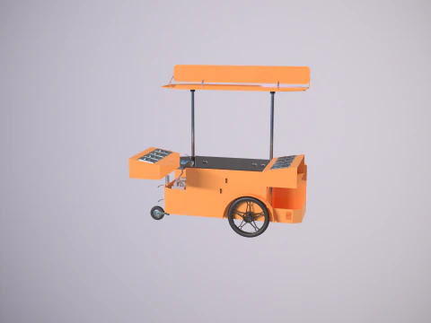 Carrello portavivande mobile Modello 3D