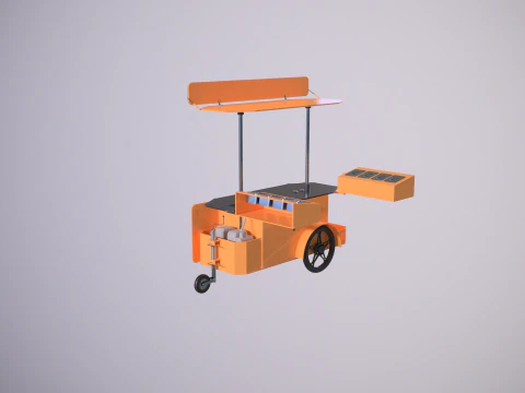 Carrello portavivande mobile Modello 3D