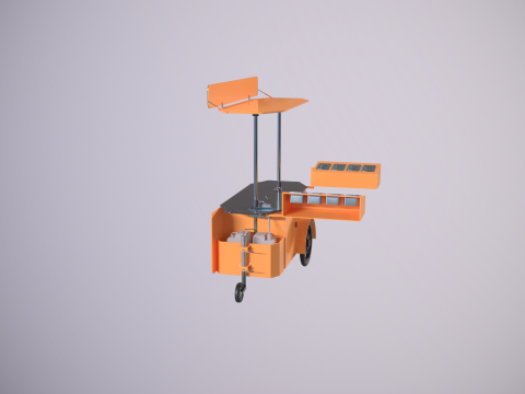 Mobile Food Cart 3D Model