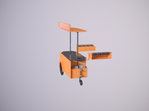 Mobile Food Cart 3D Model