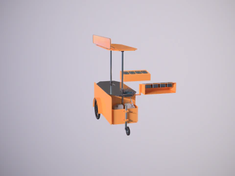 Carrello portavivande mobile Modello 3D
