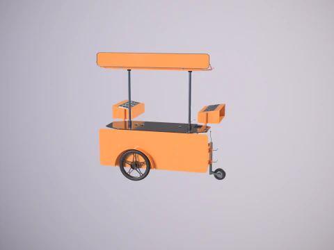 Carrello portavivande mobile Modello 3D
