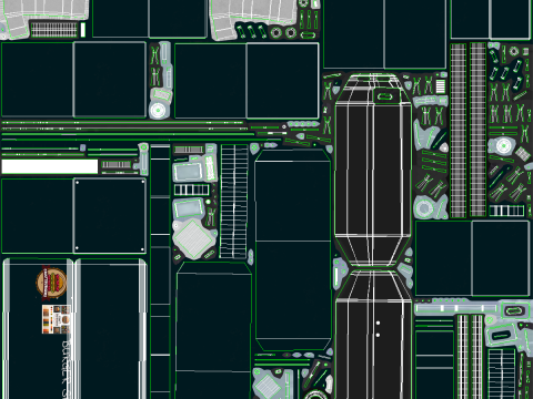 移動式フードカート バーガー ショップ 3Dモデル