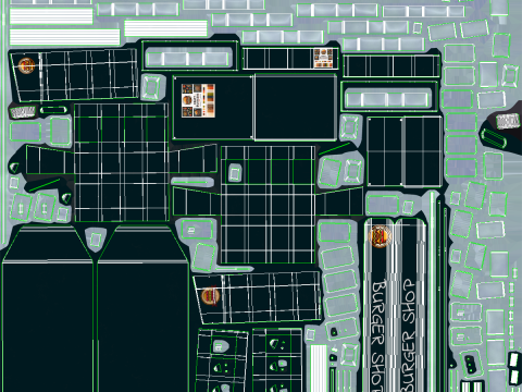 移動式フードカート バーガー ショップ 3Dモデル