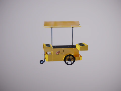 Mobile Food Cart Hot-Dog 3D Model