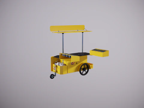 Mobile Food Cart Hot-Dog 3D Model