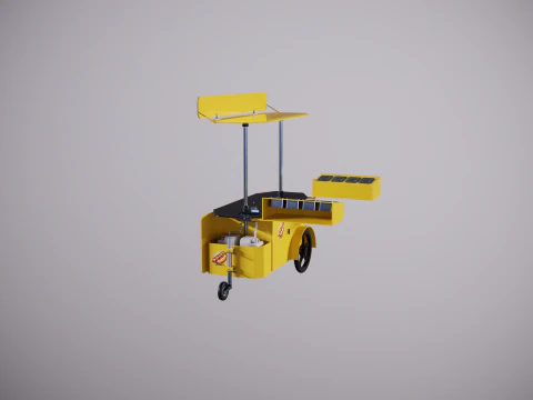 Mobile Food Cart Hot-Dog 3D Model
