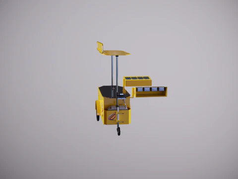 Mobile Food Cart Hot-Dog 3D Model