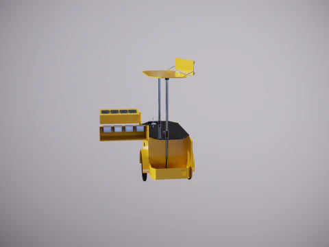 Mobile Food Cart Hot-Dog 3D Model