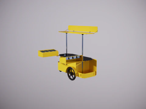 Mobile Food Cart Hot-Dog 3D Model