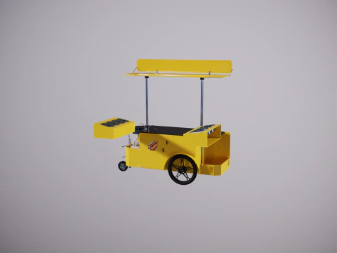 Mobile Food Cart Hot-Dog 3D Model