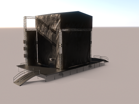 Scena koncertowa na świeżym powietrzu Model 3D