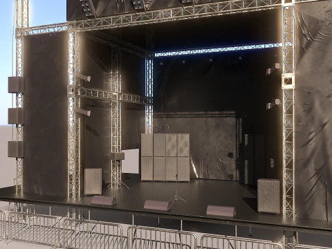 Outdoor Concert Stage 3D Model