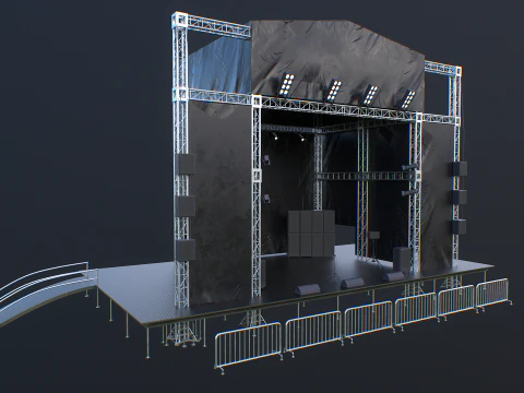 Outdoor Concert Stage 3D Model