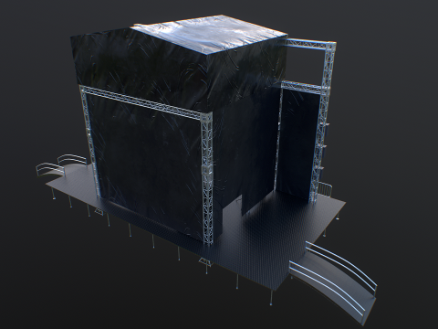 Scena koncertowa na świeżym powietrzu Model 3D