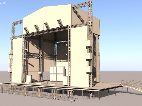 Scena koncertowa na świeżym powietrzu Model 3D