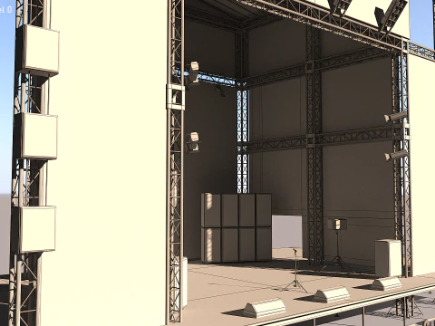 Outdoor Concert Stage 3D Model