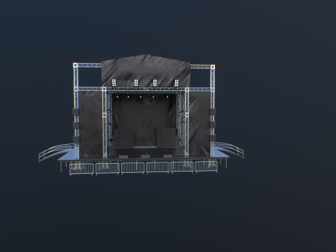 Scena koncertowa na świeżym powietrzu Model 3D