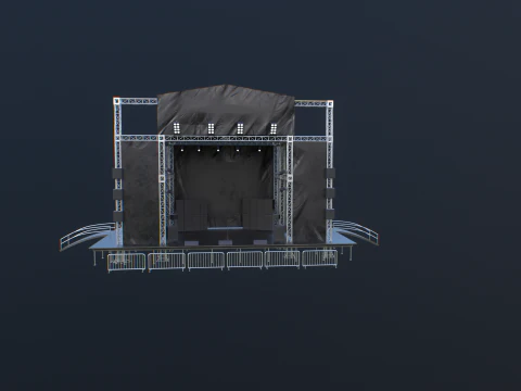 Outdoor Concert Stage 3D Model