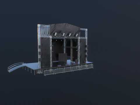 Outdoor Concert Stage 3D Model