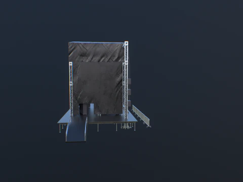 Outdoor Concert Stage 3D Model