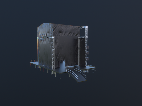 Scena koncertowa na świeżym powietrzu Model 3D