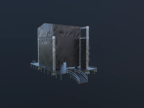 Outdoor Concert Stage 3D Model
