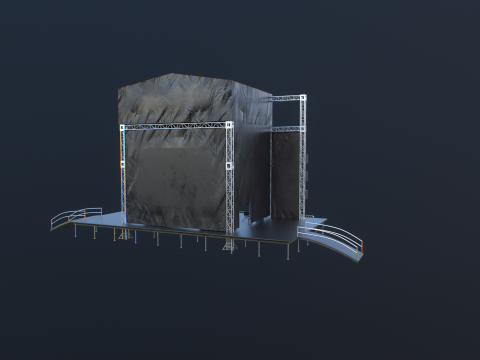 Scena koncertowa na świeżym powietrzu Model 3D