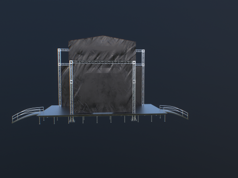 Scena koncertowa na świeżym powietrzu Model 3D