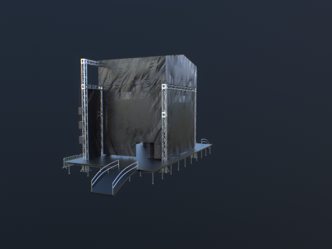 Scena koncertowa na świeżym powietrzu Model 3D