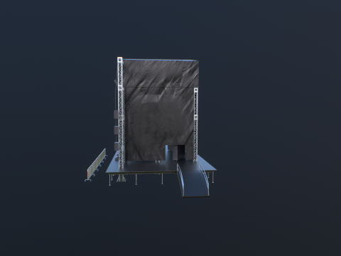 Scena koncertowa na świeżym powietrzu Model 3D