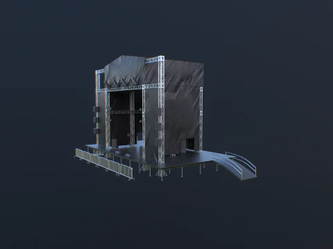 Outdoor Concert Stage 3D Model