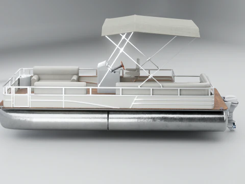 Pontoon Boat Short 3D Model