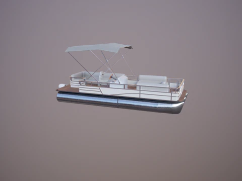 Pontoon Boat Short 3D Model