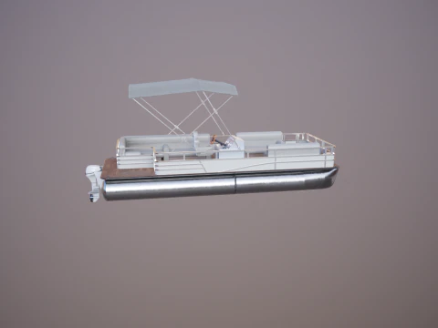 Pontoon Boat Short 3D Model