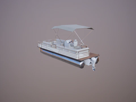 Pontoon Boat Short 3D Model