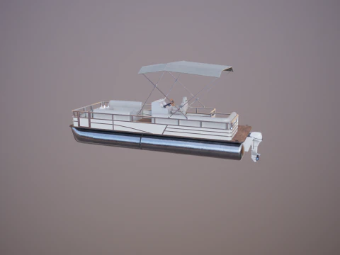 Pontoon Boat Short 3D Model
